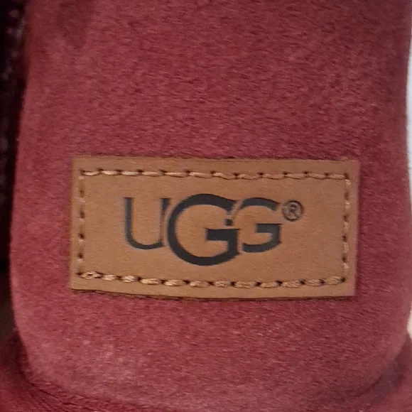 UGG Red Mini Bailey Bow Boots - Picture 2 of 14